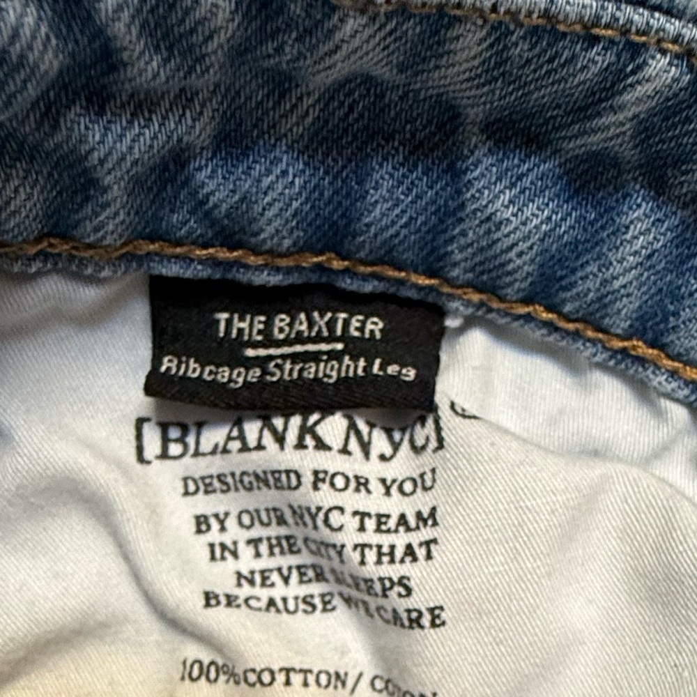 Blank NYC The Baxter Rib Cage Button-Fly Jeans Size 28 - Picture 8 of 12